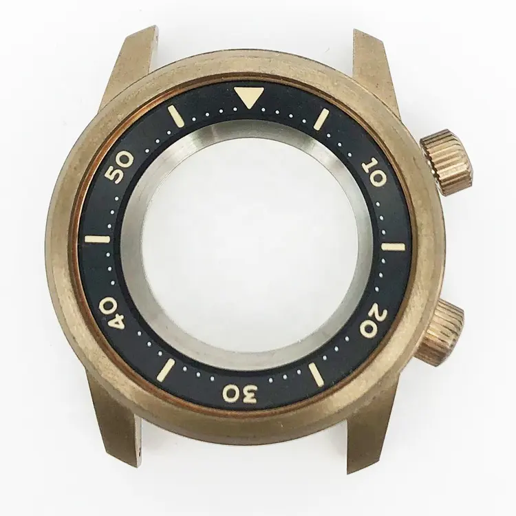 Beste Bronze Uhren für Männer Handgelenk Cusn8 Uhrengehäuse Chronograph Taucher Bronze Uhr Patina Gehäuse