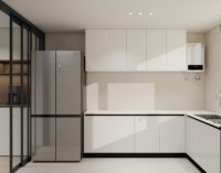 Juego de Muebles de Cocina de Lujo Modernos, Gabinetes de Madera Inteligentes Listos para Armar, Muebles de Cocina Modulares de Madera Sólida Personalizados