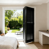 Volets en bois sur mesure pour plantations, OEM ODM, volets ventilés, taille et couleur personnalisées, vente en gros pour la décoration intérieure