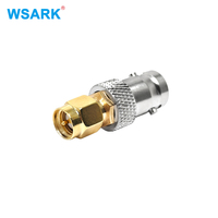 Adaptador Coaxial RF BNC Hembra a SMA Macho, 50 Ohmios, Latón Chapado en Oro, Alta Frecuencia, Precio de Fábrica al por Mayor