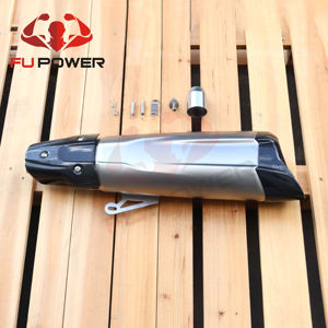 Silenciador de escape SUS304 <span class=keywords><strong>Tubo</strong></span> de escape <span class=keywords><strong>Akrapovic</strong></span> Silenciador deslizante de escape DUAL OUTLET ZLL - Product Image 2