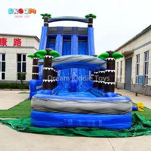 Tobogán de agua enorme Tobogán de agua inflable con tobogán de rebote de deslizamiento de piscina de agua para jugar en verano - Product Image 3