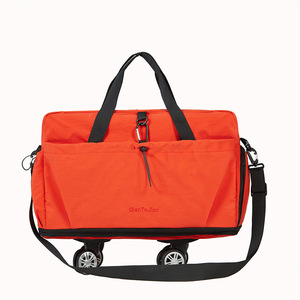 Large Capacity Travel Duffel <b>Bag</b> Expandable <b>Wheeled</b> Gym <b>Bag</b> Lightweight <b>Overnight</b> Luggage with Storage Pocket for Outdoor Sports - Product Image 1