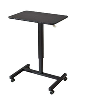 Bureau mobile pneumatique sur lit Table d'ordinateur portable Chariot d'ordinateur Roues verrouillables Ressort à gaz Hauteur réglable Bureau assis-debout