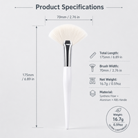 Brosse nettoyante faciale en forme d'éventail, brosse à mousse pour le lavage du visage, pour le nettoyage quotidien et l'application de mousse