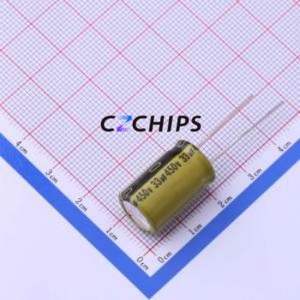 Condensateur électrolytique en aluminium à montage traversant LKML2002W330MF, montage traversant, D12.5xL20mm 33uF 20% 450V 710mA-100kHz - Product Image 1