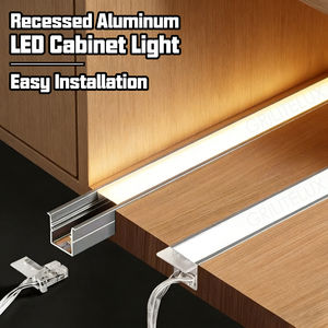 Barre diffuseur de lumière LED en profilé aluminium 12V 3000K 4000K 6500K pour éclairage de cuisine, armoire et rétroéclairage de meuble - Product Image 1