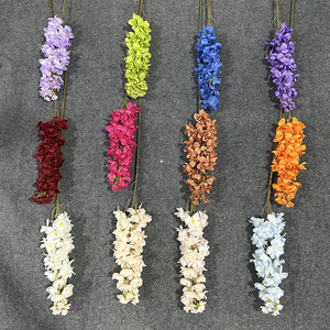 Bouquets de fleurs artificielles en soie violettes, décoration de mariage, fleurs artificielles faites à la main, longues tiges, décoration de salon - Product Image 2