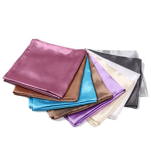 Pronto per la spedizione di 90*90cm da <span class=keywords><strong>donna</strong></span> colore puro raso grande quadrato fascia sciarpa - Product Image 4