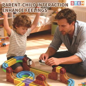 Set de Construcción de <span class=keywords><strong>Tren</strong></span> Antigravedad |   Juguete Educativo STEM para Hacerlo Tú Mismo |   Bloques de Construcción Creativos para Niños, Plástico ABS, Edades 4-6 - Product Image 2
