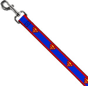Correa de <span class=keywords><strong>Perro</strong></span> Personalizada de Lujo con Diseño de Escudo de <span class=keywords><strong>Superman</strong></span>/Estampado de Rayas Rojo/Azul en Poliéster para Varios Tamaños - Product Image 2