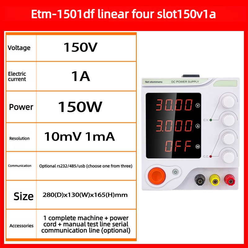 eTM-1501DF-Linear à quatre chiffres 150V1A
