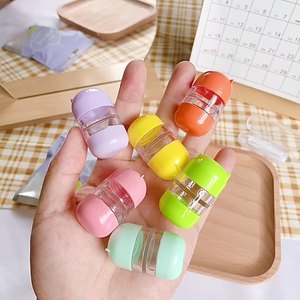 Thiết kế mới kích thước nhỏ du lịch đầy màu sắc xách tay đôi bên dễ thương Mini kép liên hệ với ống kính Trường hợp sử dụng hàng ngày hộp nhựa với <span class=keywords><strong>clip</strong></span> - Product Image 3