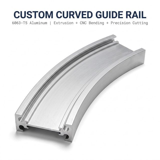 Heavy Duty Custom Aluminum Extruded Guide Track with Precision Bending Cutting Service for AMHS AR RS Smart Warehouse