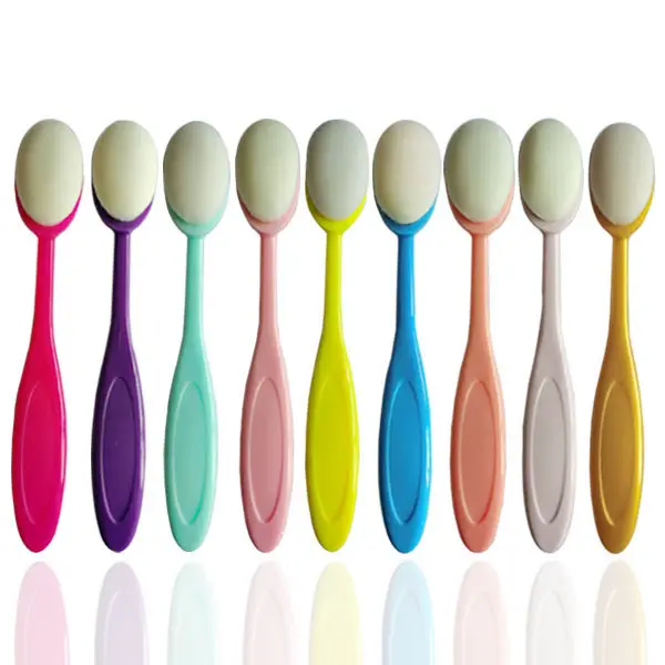 Saiyii Multi-Colored New Portable Foundation Makeup Brush Tooth Brush Shape Concealer Foundation Brush