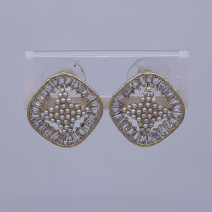 Di alta qualità in lega di Design a stella orecchini per le donne alla moda stile religioso con zircone e perla per la festa o la notte fuori - Product Image 1