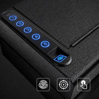 Coffre-fort pour arme de poing à 3 modes de déverrouillage : empreinte digitale biométrique, code, clé, accès rapide, antivol, vérin à gaz, fixation murale, en acier, pour la maison
