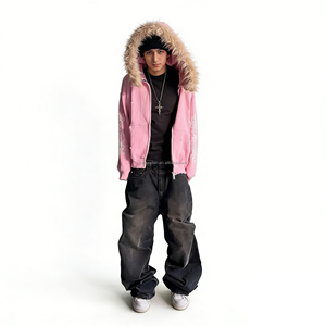 Chaqueta de Invierno Gruesa y Cálida con Capucha de Piel, Fabricada a Medida, con Impresión de Alta Calidad, Sudadera con Capucha de Piel Sintética para Hombre y Mujer - Product Image 2