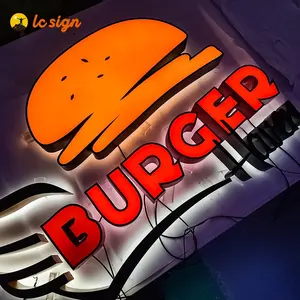 Restaurant Business Outdoor Beschilderung Benutzer definierte Front lit 3D Buchstaben LED Logo Zeichen