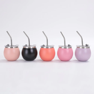 Tasse à Yerba Maté en Acier Inoxydable 180 ml avec Couvercle et Paille, Tasse Isotherme à Double Paroi pour le Bureau, les Voyages et l'Extérieur - Product Image 2