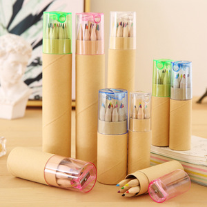 Mini lápices de madera para niños, herramientas de pintura, lápices de colores para dibujar, embalaje en tubo, 12 paquetes/6 paquetes - Product Image 2