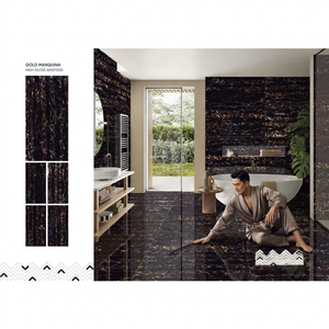 Milano White Marble Look Porcelain Tiles 24x48 Inch High Gloss Floor <b>Wall</b> for Luxury Residential Interiors - Product Image 3