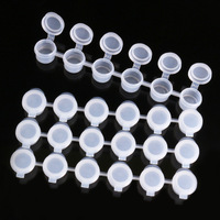 1.6ml 2ml 3ml 5ml 10ml 15ml Bandes de peinture vides Mini bandes de peinture Pots Récipients de stockage transparents avec couvercles