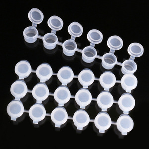 1.6ml 2ml 3ml 5ml 10ml 15ml Bandes de <span class=keywords><strong>peinture</strong></span> vides Mini bandes de <span class=keywords><strong>peinture</strong></span> Pots Récipients de stockage transparents avec couvercles - Product Image 5