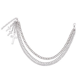 Multi Layered Cross Shoe <b>Chain</b> Zinc Alloy Detachable Punk <b>Boot</b> Accessory Unisex Daily Wear - Product Image 4