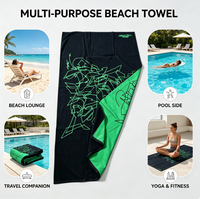 100% Cotton Jacquard Beach Towel Custom Pattern Color Size Reversible Large Absorbent Multi Use Beach Towel