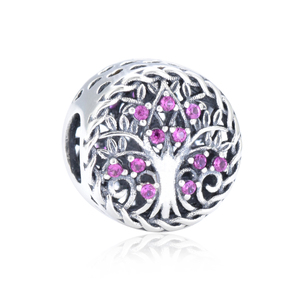 Mặt dây chuyền bạc 925 Sterling làm charm cho vòng tay và dây chuyền, mặt dây chuyền hình cây gia đình, charm cho nữ, nhà sản xuất charm tùy chỉnh tự làm - Product Image 6