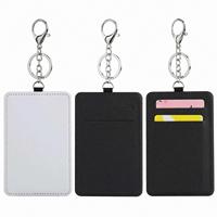 Porte-cartes en cuir PU personnalisé imprimé par transfert thermique, simple, multifonctionnel, vierge, pour carte de bus, étui portefeuille, pochette pour cartes d'identité