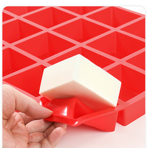 Stampo in Silicone per Sapone con 20 Cavità Quadrate Grandi, per Produzione Artigianale di Sapone, Torte, <span class=keywords><strong>Pane</strong></span>, Cubetti di Ghiaccio, Caramelle, Sapone per Hotel e Bar - Product Image 4