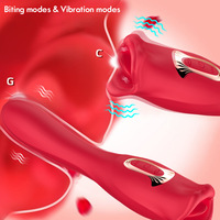 Direktvertrieb Multifunktionaler Zungenvibrator Zungenleck-G-Punkt-Klitoris-Stimulationsmassagegerät für Frauen Vibrierendes Ei Sexspielzeug