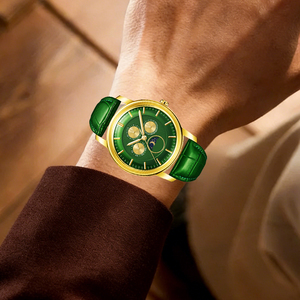 นาฬิกาข้อมือควอตซ์ผู้ชาย ดีไซน์ใหม่ทันสมัย หน้าปัดใหญ่ 41 มม. ตัวเรือนสแตนเลส สายหนัง สปอร์ต แฟชั่น ทนทาน เหมาะสำหรับกิจกรรมกลางแจ้ง - Product Image 2