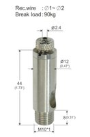 Pince à câble en cuivre personnalisée OEM à sortie latérale pour kit de suspension