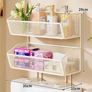 Modern Corner Toilet Rack with Multi-Function Storage for Bathroom Vanity Supplies - Product Image 2