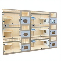 Maisons pour chats de luxe de haute qualité en bois massif, imperméables, équipables de lumières, pour usage domestique et commercial, vente en gros