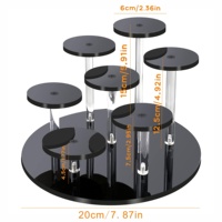 Présentoir en acrylique standard universel, support rond multi-niveaux haut de gamme pour jouets, organisateur transparent professionnel pour magasin de franchise