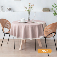 Nappe à carreaux en mélange de coton, résistante à la poussière, lavable, faite à la main, style rustique, pour café, fête, cuisine