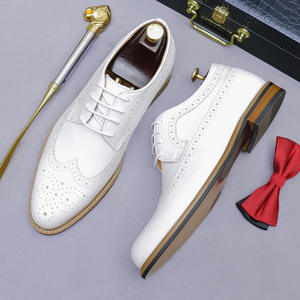 Zapatos Oxford de Negocios Blancos de Cuero Genuino Británico de Alta Calidad, con Aumento de Altura Interior Tallado, con Cordones, Antideslizantes, para Fotógrafo - Product Image 2