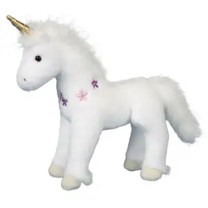 CE/ASTM 2024 Wholesale Customized Plush White Horse Toys Stuffed Animals Toys Plushies Cute Fluffy Unicorn Comforting Baby