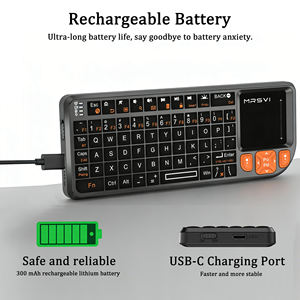 Mini clavier sans fil avec pavé tactile et touches rétroéclairées, clavier QWERTY portable BT pour Android <span class=keywords><strong>TV</strong></span> Box, Xbox, ordinateur portable, smartphone, PC - Product Image 4