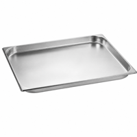GOLDEN KEY GN 2/1 Bac Gastronorm 650x530mm Norme Européenne Anti-blocage Acier Inoxydable Bac Alimentaire 6 Profondeurs Restauration Commerciale