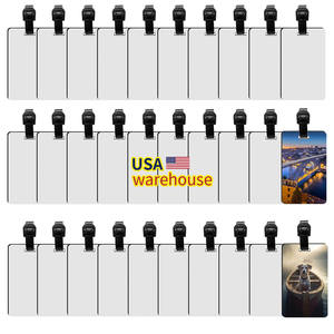 Sublimation Luggage Tag Blanks White Free Shipping Travel Bag Tags With Strap Double Sided MDF Sublimation Keychains Blanks