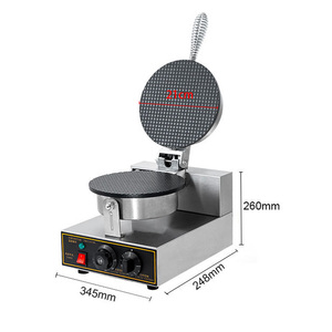 Máquina Comercial Eléctrica Giratoria para Hacer Waffles de Burbuja y Conos de Crepe, Antiadherente, Venta al por Mayor de Fábrica - Product Image 6