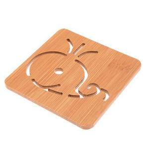 010 Tapis de dessous de plat en bambou naturel pour sous-verres isolés de conception animale de cuisine - Product Image 3