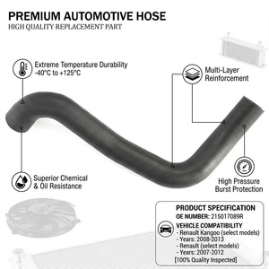 Tuyau de radiateur supérieur en EPDM, directement de l'usine HUAPENG, référence OE 215017089R, ajustement parfait pour <span class=keywords><strong>Renault</strong></span> <span class=keywords><strong>Megane</strong></span> III Scénic III 1.4/1.6 2009-2016 - Product Image 2