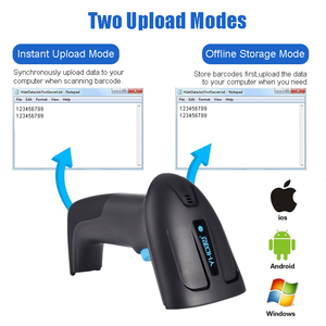 Lecteur de codes-barres Bluetooth portable longue portée, sans fil, lecture rapide de codes QR, lecteur de codes-barres pour l'inventaire - Product Image 3