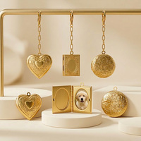 Petits pendentifs transfrontaliers, accessoires vestimentaires pour le commerce extérieur, breloques de collier, sangles de téléphone, porte-clés, pendentifs de sac - Cœur en cuivre
